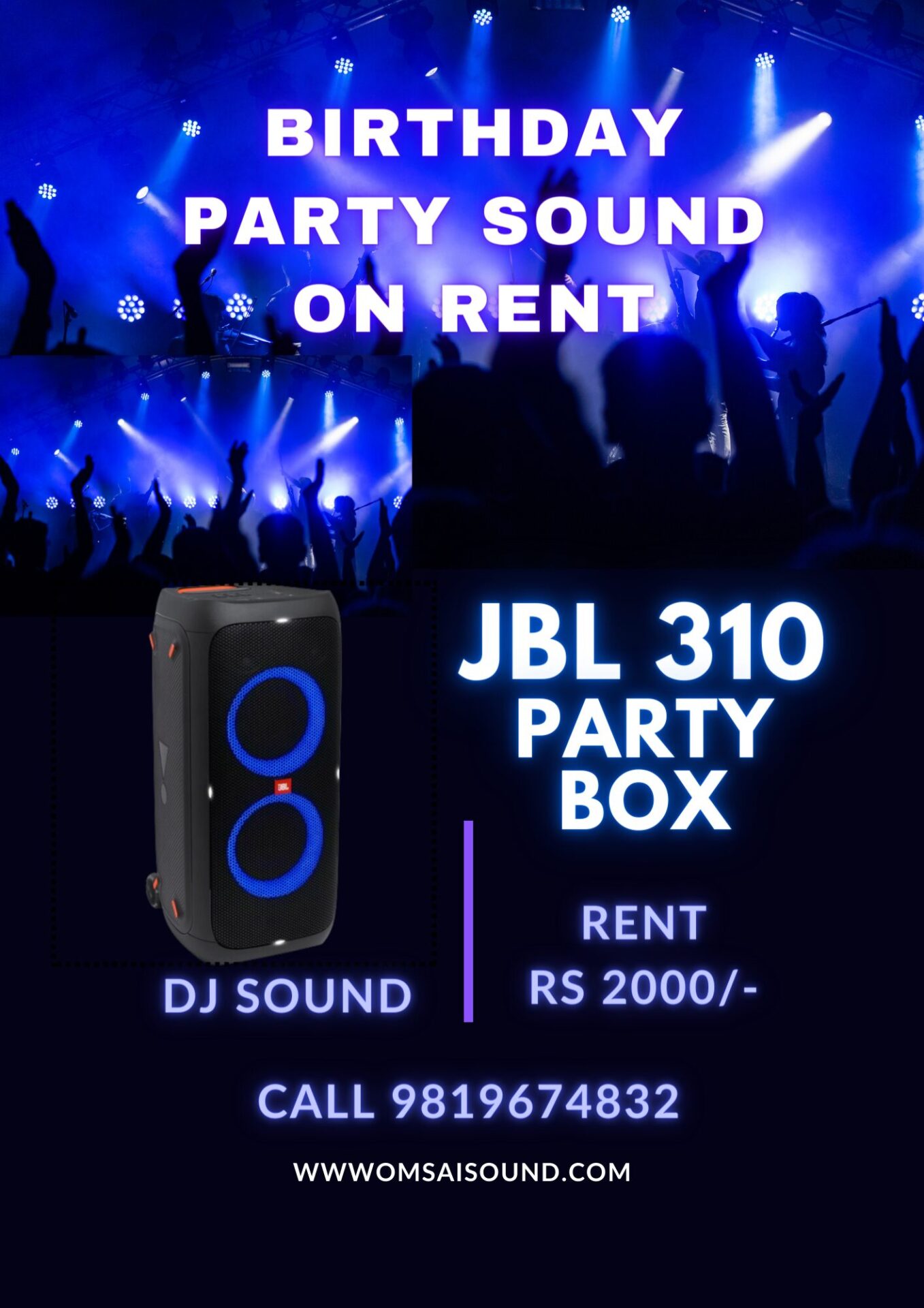 jbl party box on rent for birthday