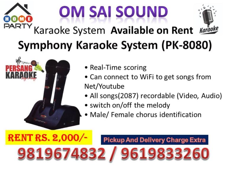 Karoake Speaker on rent PK -8080