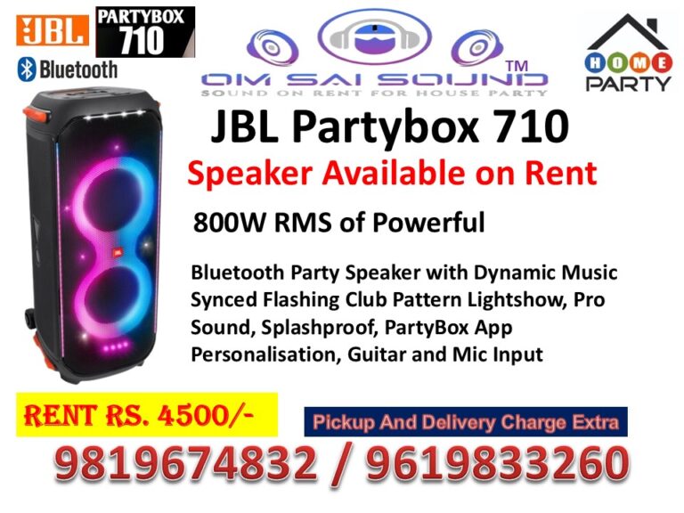 JBL partybox 710 on rent for New year party