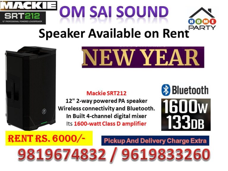 Mackie Speaker on Rent for New year