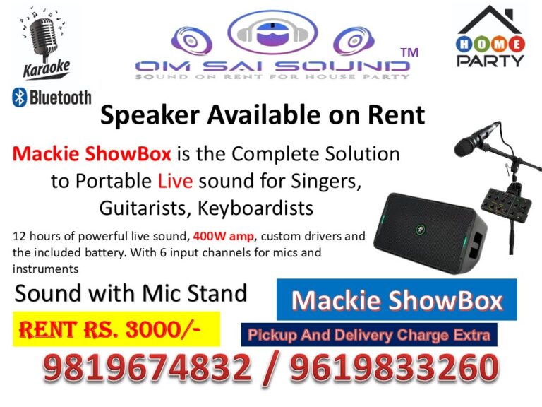 Mackie Showbox speaker on rent for new year