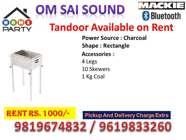 Tandoor on rent for New Year Party